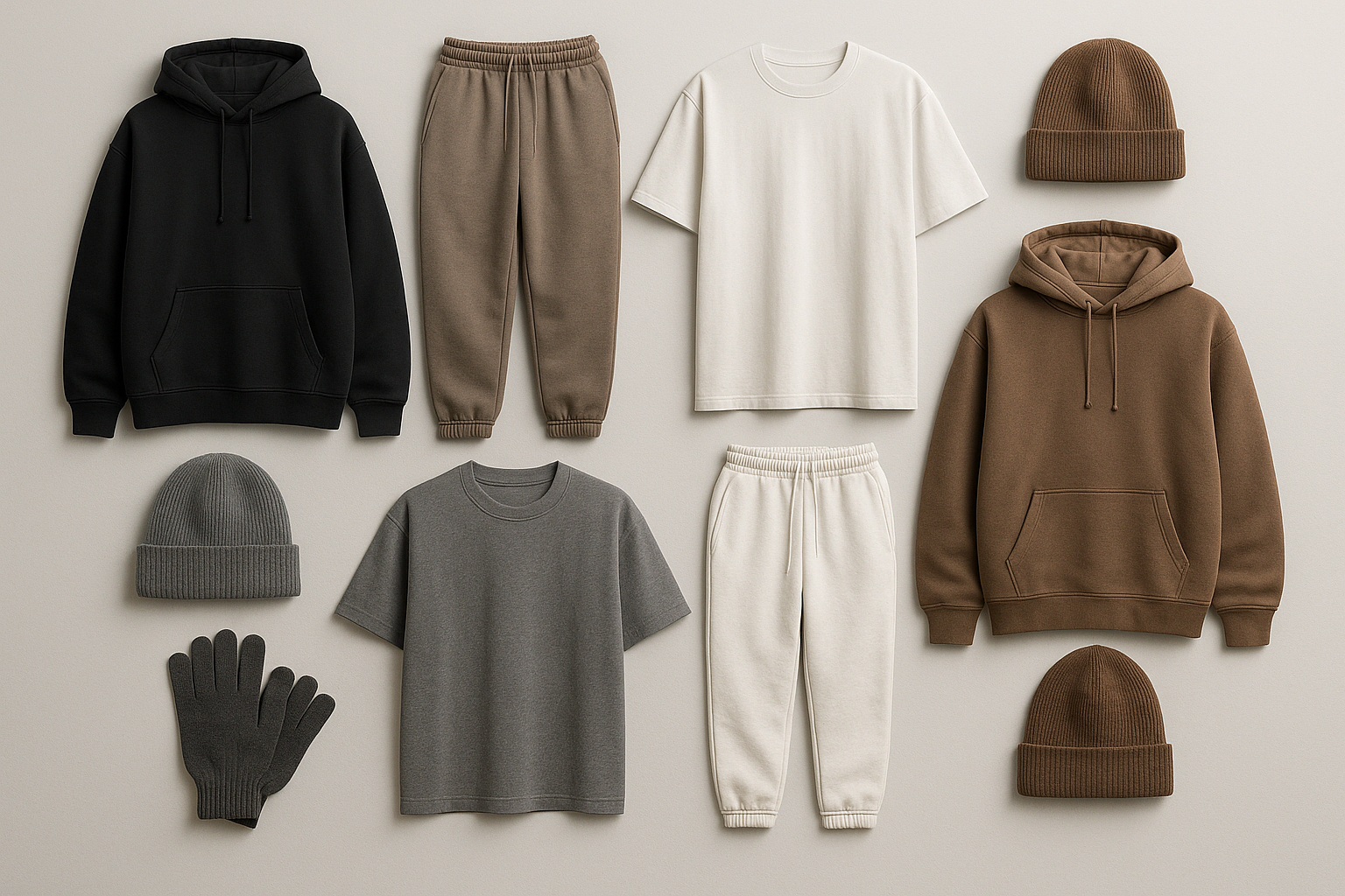 ventes de vetements streetwear (teeshirt ovresize, jogging, bonnet, gants etc)